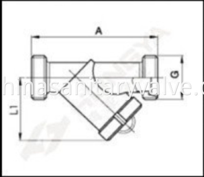 sanitary threaded Y-type filter